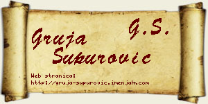 Gruja Supurović vizit kartica
